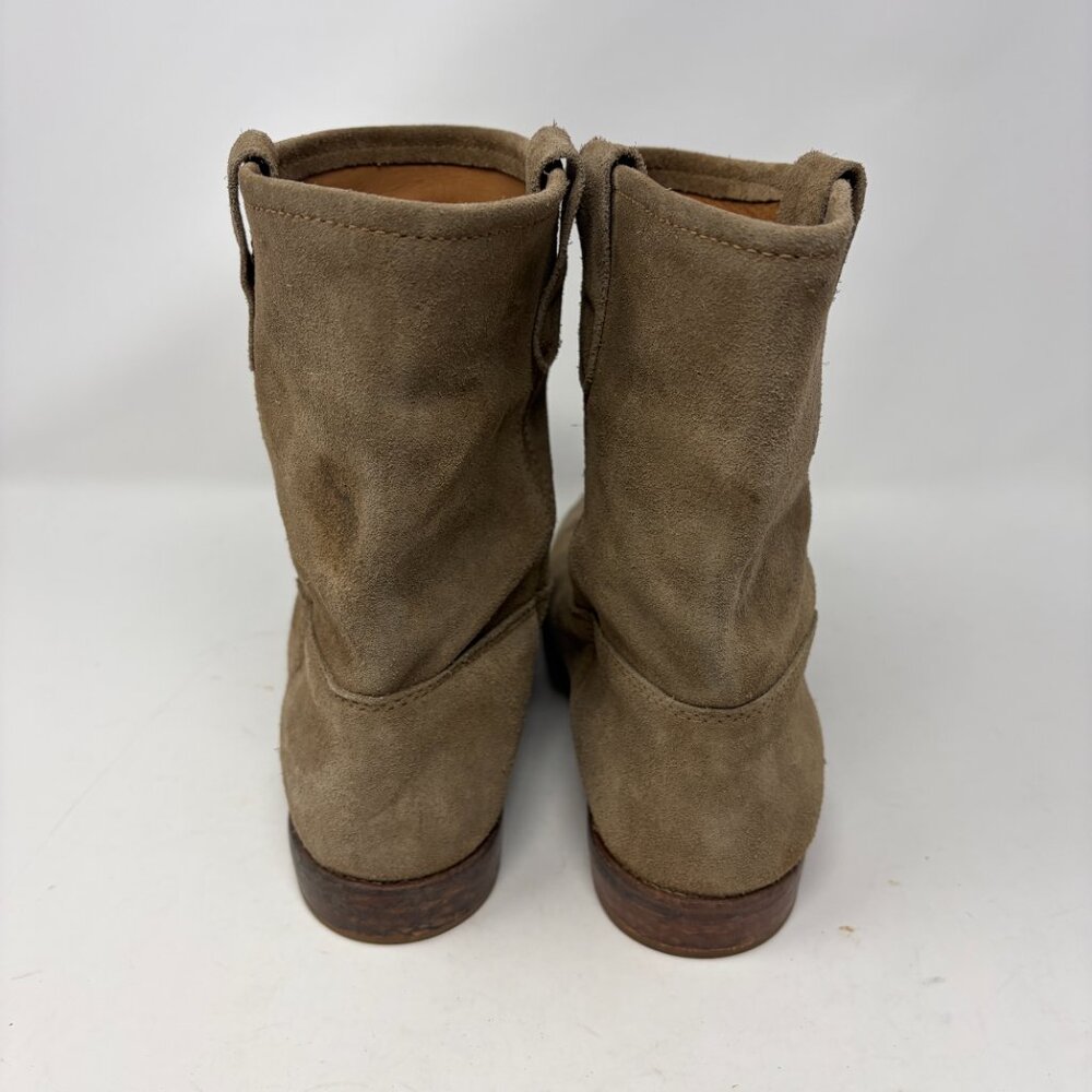 Isabel Marant women's low boots suede taupe 41 western pull on ankle - Picture 4 of 9